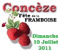 Conc&egrave;ze, F&ecirc;te de la Framboise en Juillet Vente d&eacute;gustation tarte &agrave; framboise de Conc&egrave;ze, record guinness sous la halle Guiness 